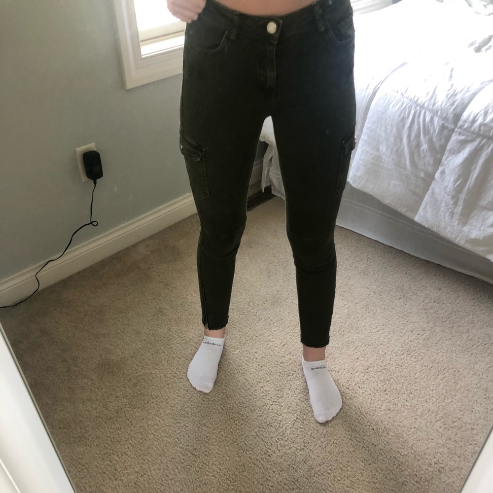 Green Cargo Jeans